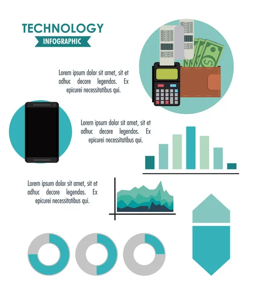 Tehnology infografisches Konzept — Stockvektor