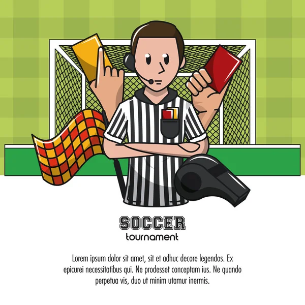 Soccer tournament infographic — Stock Vector