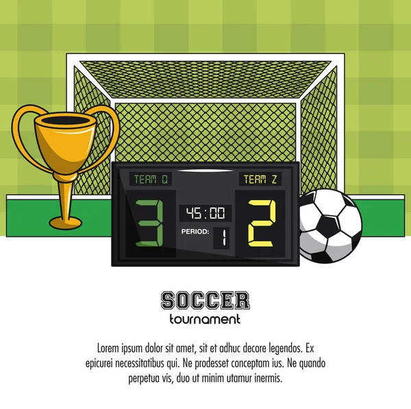 Fotbalový turnaj v infografice — Stockový vektor