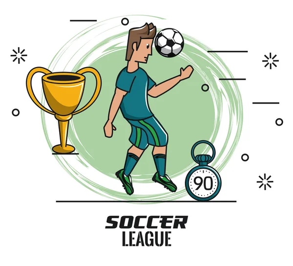 Liga torneo de fútbol — Archivo Imágenes Vectoriales