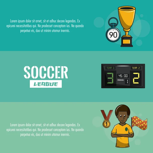 Infografía del torneo de fútbol — Vector de stock