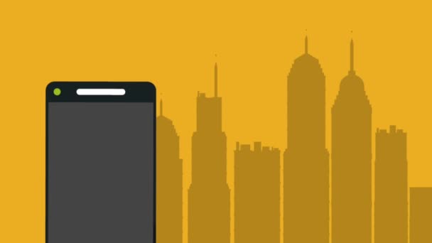 Taxi app de smartphone animation HD 