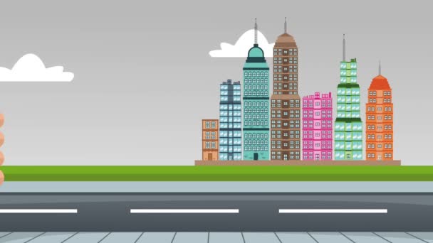 Fast food livraison en ligne animation HD 