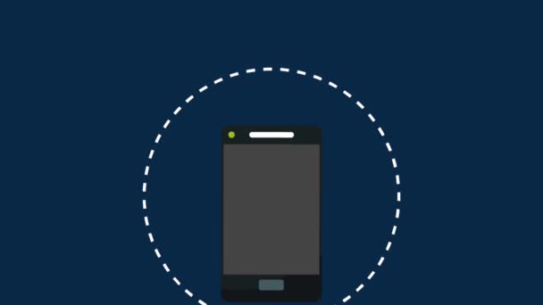 Smartphone GPS aplicativo online de animação HD — Vídeo de Stock