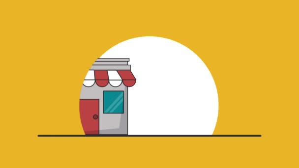 Einkaufen im Geschäft hd animation — Stockvideo