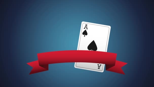 Έννοιας παιχνίδι καζίνο πόκερ κινούμενα σχέδια Hd — Αρχείο Βίντεο
