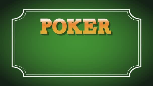 Poker Casino Spielkonzept hd Animation — Stockvideo