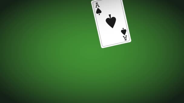 Casino kartları HD animasyon düşüyor — Stok video