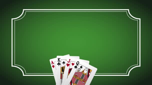 Poker kort spel Hd animation — Stockvideo