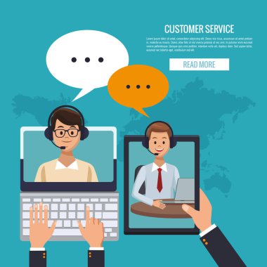 Müşteri hizmet afiş