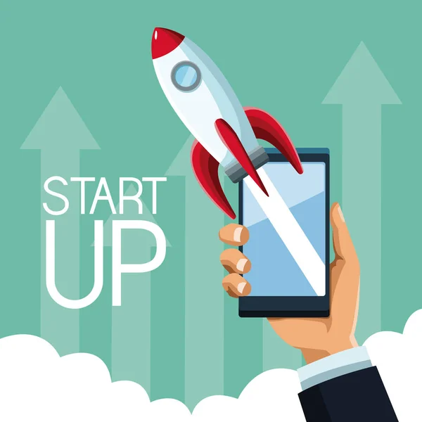 Online-Start-up-Unternehmen — Stockvektor