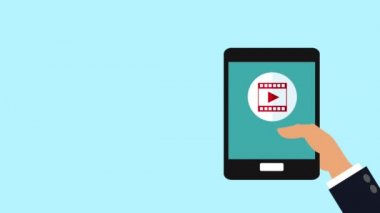 Multimedya ve internet smartphone Hd animasyon içinde