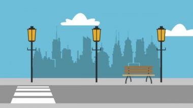 Şehir Hd animasyon tarafından geçen araba