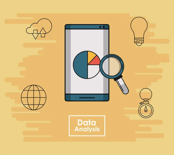 Data analysis concept — Stock Vector