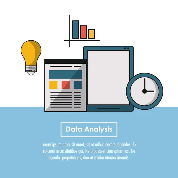 Datenanalyse-Infografik — Stockvektor