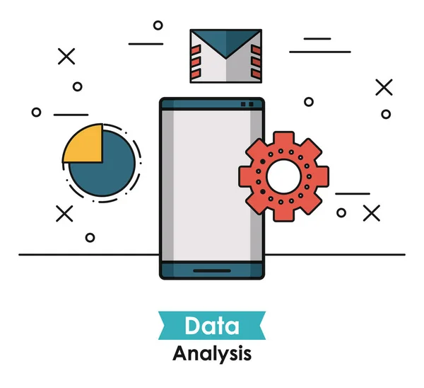 Concetto di analisi dati — Vettoriale Stock