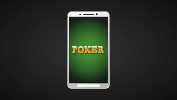 Poker online game HD animation — Stock Video