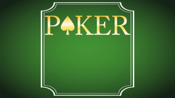 Ruka s poker karty Hd animaci — Stock video