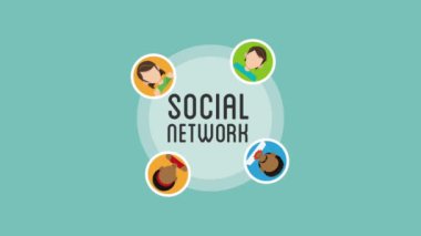 Socila ağ kavramı Hd animasyon