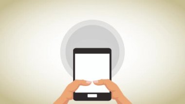 Sosyal ağ smartphone Hd animasyon