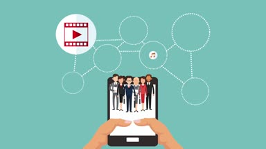 Sosyal ağ smartphone Hd animasyon