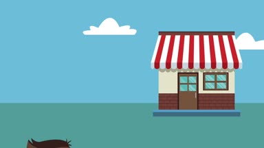 İşadamı gösteren mağaza Hd animasyon