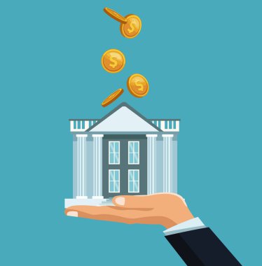 Banka Binası için düşen paraları