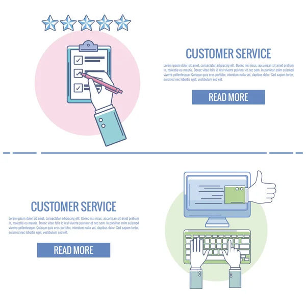 Customer service och support infographic — Stock vektor