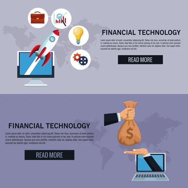 Фінансових технологій інфографіки — стоковий вектор