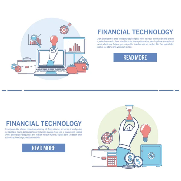 Infografic tehnologie financiară — Vector de stoc