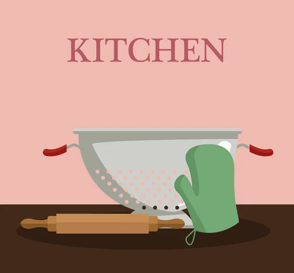 Koncepcja naczynia kuchenne — Wektor stockowy