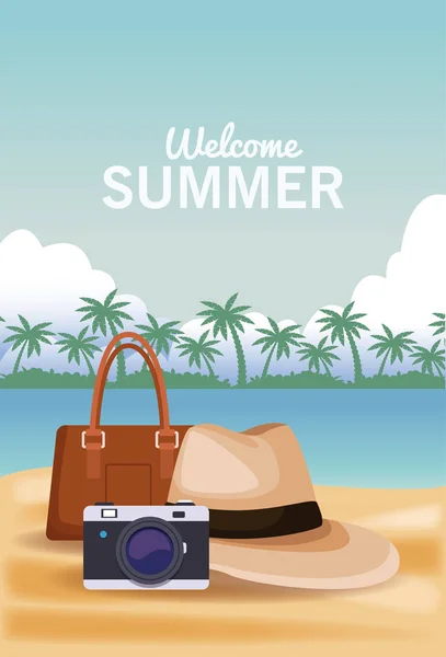 Welcome summer concept — Stock Vector