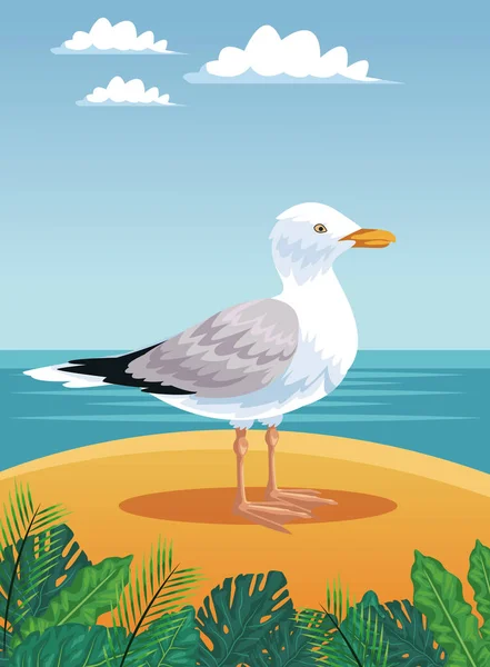 Suumer y dibujos animados de playa — Vector de stock