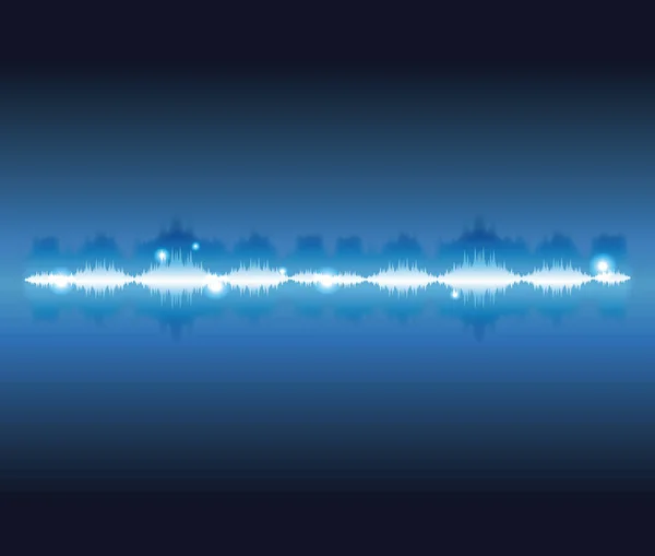 Dijital müzik dalgalar — Stok Vektör