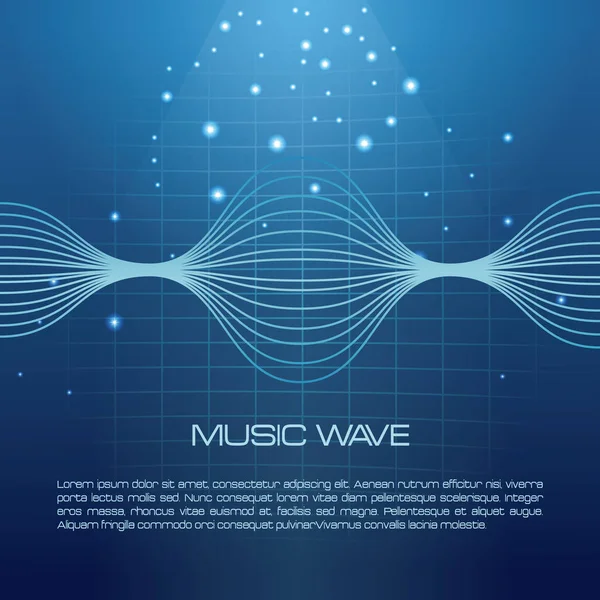 Infografía de ondas musicales — Vector de stock