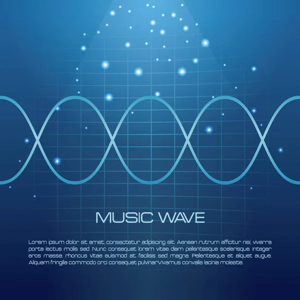 Infografía de ondas musicales — Vector de stock