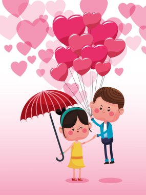 Şirin çift aşk karikatürler