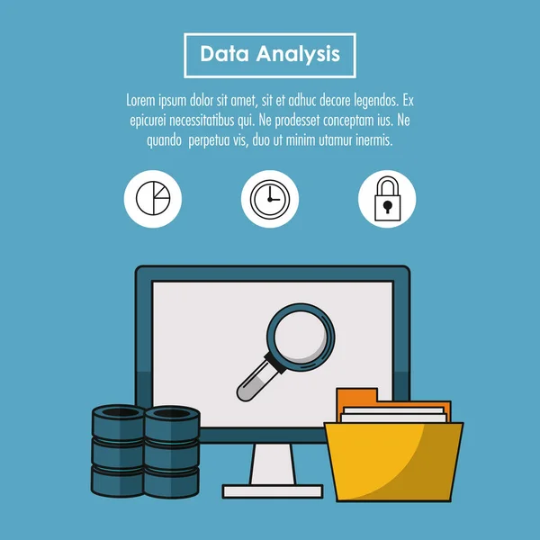 Infografika analýza dat — Stockový vektor