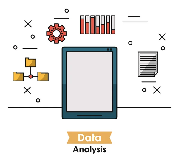 Concetto di analisi dati — Vettoriale Stock