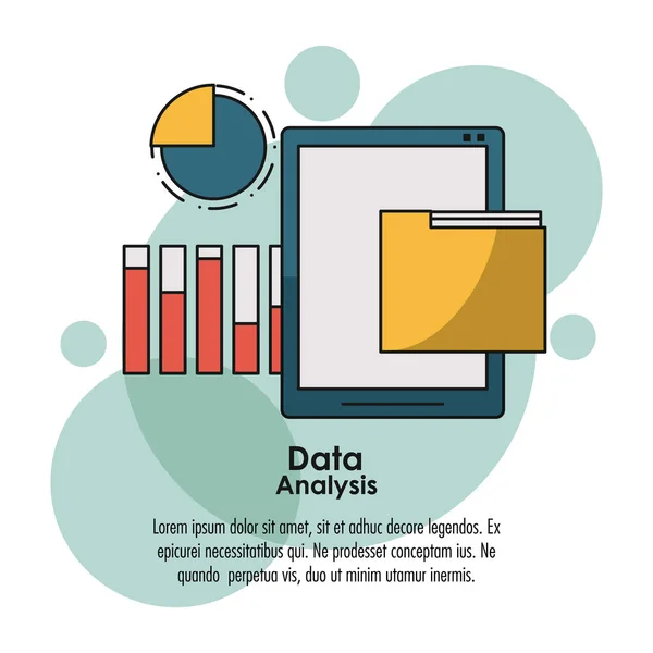Инфографика анализа данных — стоковый вектор