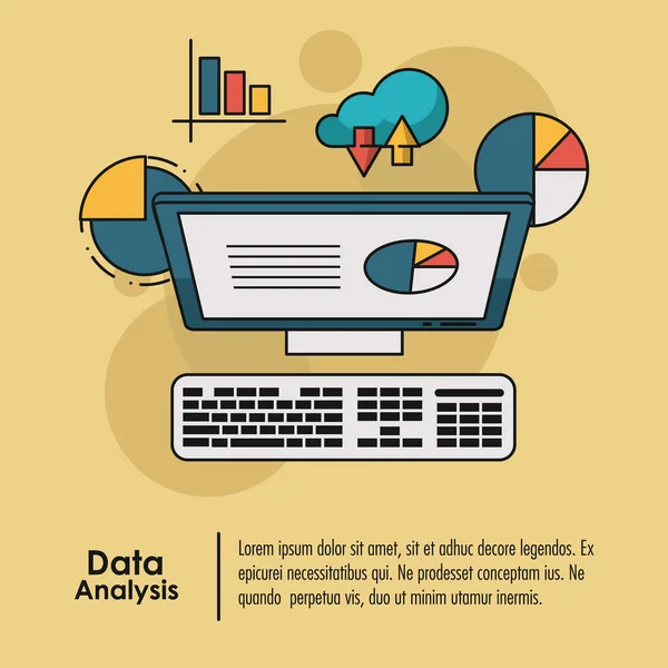 Data analysis infographic — Stock Vector