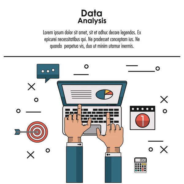 Infográfico de análise de dados — Vetor de Stock