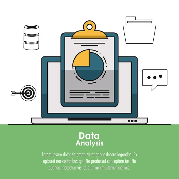 Infografika analýza dat — Stockový vektor