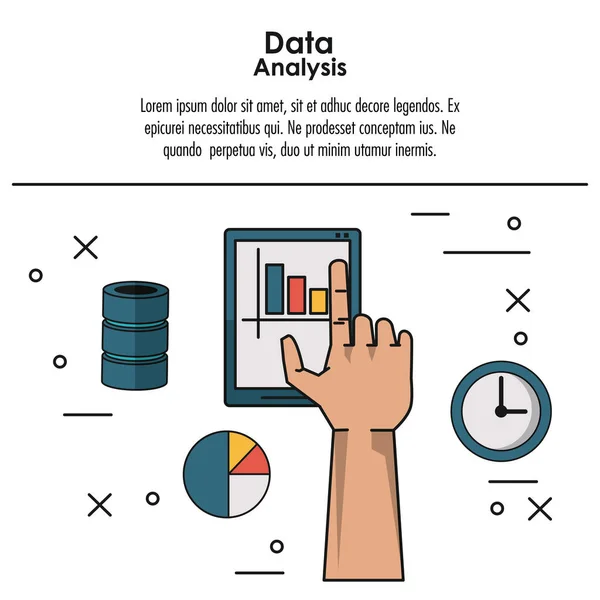 Datenanalyse-Infografik — Stockvektor