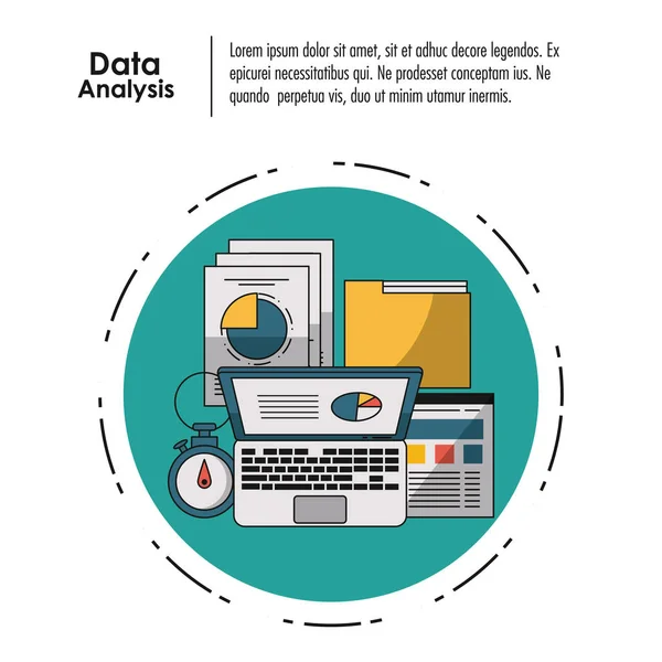 Datenanalyse-Infografik — Stockvektor