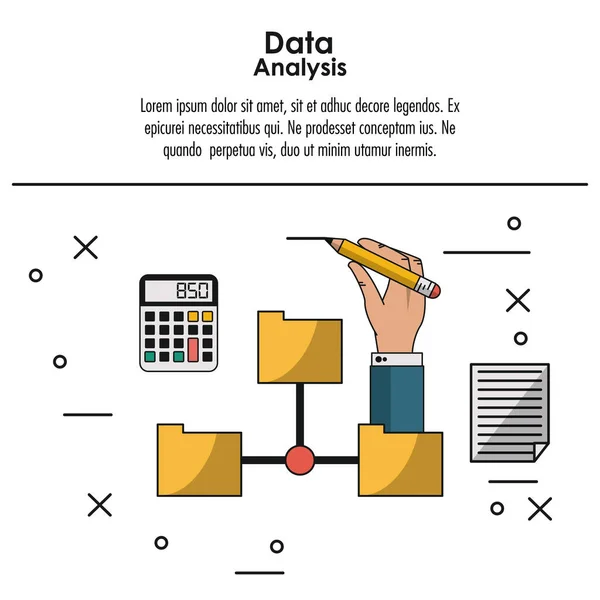 Dane analizy Infografika — Wektor stockowy