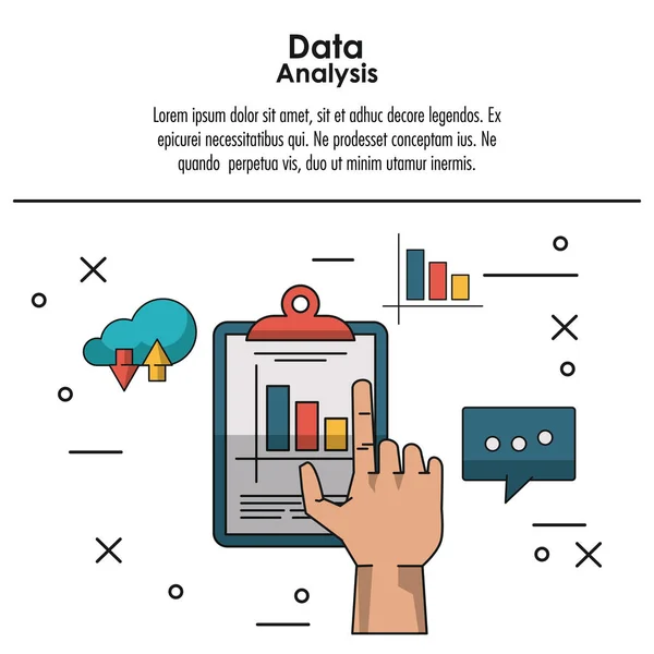 Data analyse infographic — Stockvector