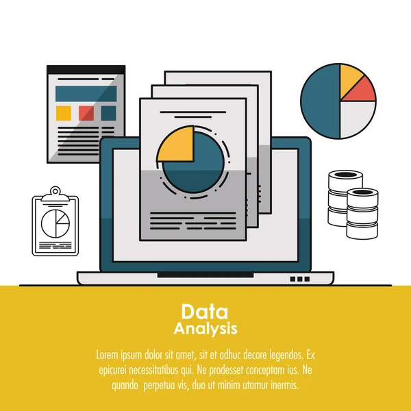 Dane analizy Infografika — Wektor stockowy