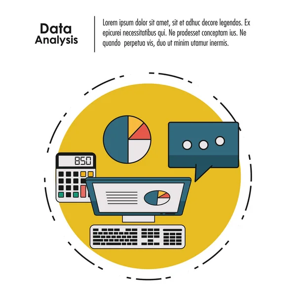 Dane analizy Infografika — Wektor stockowy