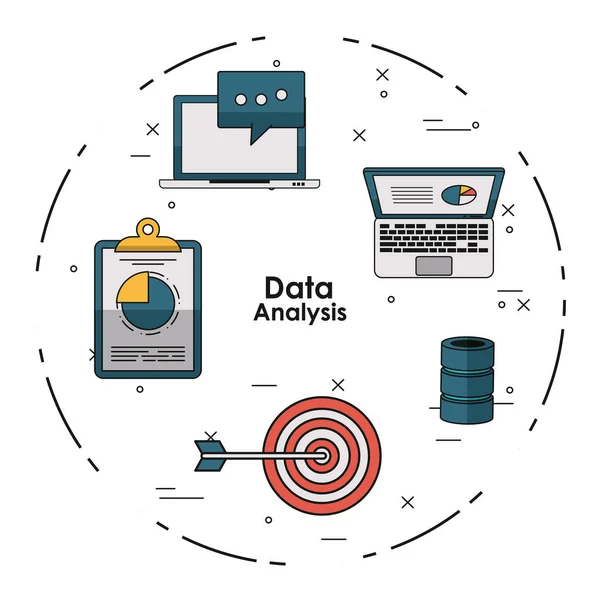 Concepto de análisis de datos — Archivo Imágenes Vectoriales